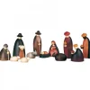 Köhler, Père Noël en bois Crèche De Noël Complete Avec 12 Personnages 17 Cm New