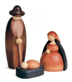 Köhler, Père Noël en bois Crèche De Noël Complete Avec 12 Personnages 17 Cm New