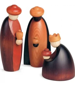 Köhler, Père Noël en bois Crèche De Noël Complete Avec 12 Personnages 17 Cm New