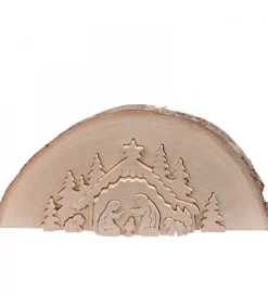 Waldfabrik, photophore en bois et étoile sapin de Noël Crèche De Noël En Relief, Taillee Dans Un Rondin De Bois, 27 Cm Online