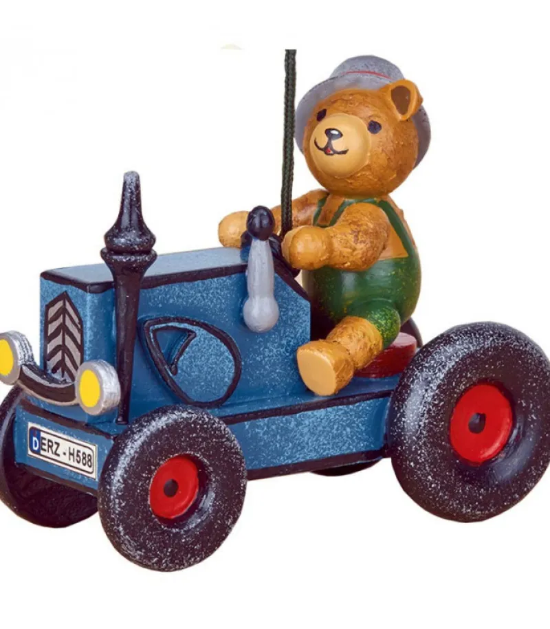 Hubrig, figurines pour enfant Déco Sapin Vintage, Ourson Et Tracteur Clearance