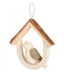 Waldfabrik, photophore en bois et étoile sapin de Noël Décoration De Fenetre : Petit Oiseau Dans Maisonnette 13 Cm Best