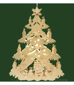 Ratags, décos de Noël lumineuses en bois Décoration De Noël Pour Chambre D'Enfant, Sapin Electrique A Suspendre Hot