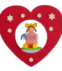 Graupner, décoration de sapin de Noël, Déco Noël enfant Décoration De Sapin De Noël, Coeur Avec Poupee Discount