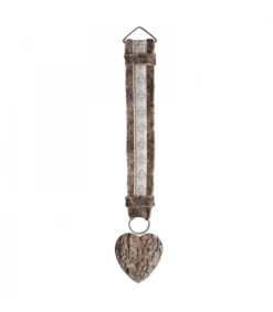 Waldfabrik, photophore en bois et étoile sapin de Noël Décoration Murale Montagne 46 Cm Avec Coeur Motif Blanc Clearance