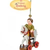 Hubrig, figurines pour enfant Décoration Sapin De Noël Vintage, Enfant Sur Un Cheval De Bois, Sale