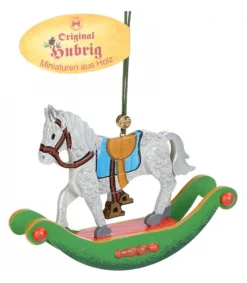 Hubrig, figurines pour enfant Décoration Sapin De Noël Vintage, Cheval A Bascule En Bois Sale