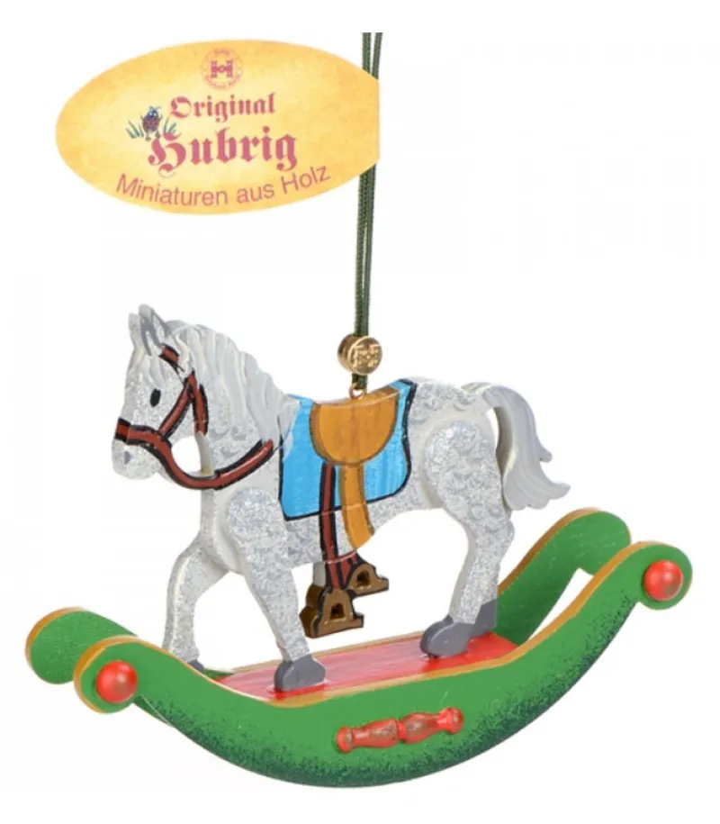 Hubrig, figurines pour enfant Décoration Sapin De Noël Vintage, Cheval A Bascule En Bois Sale