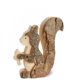 Waldfabrik, photophore en bois et étoile sapin de Noël Ecureuil En Bois 10 Cm Online