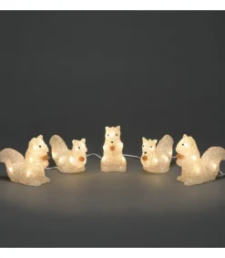 Konstsmide, guirlandes lumineuses de Noël Ecureuils Lumineux 12 Cm En Acrylique, 40 Diodes Blanc Chaud