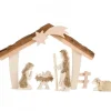 Waldfabrik, photophore en bois et étoile sapin de Noël Etable De Bethleem Avec Figurines En Ecorce, 12,5 Cm Online