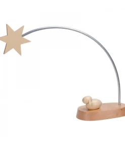 Schalling, crèche moderne Etoile De Noël Electrique A Led Sur Socle, 21 Cm
