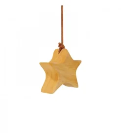 Waldfabrik, photophore en bois et étoile sapin de Noël Etoile En Bois D'Aulne A Suspendre, Asymetrique 6 Cm Hot