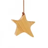 Waldfabrik, photophore en bois et étoile sapin de Noël Etoile En Bois D'Aulne A Suspendre, Asymetrique 7,5 Cm Best