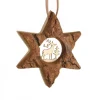 Waldfabrik, photophore en bois et étoile sapin de Noël Etoile En Bois, Motif Cisele Cerf, 7 Cm Clearance