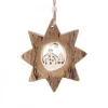 Waldfabrik, photophore en bois et étoile sapin de Noël Etoile En Bois, Motif Cisele Crèche Et Etoile, 10 Cm Sale