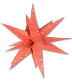 Riffelmacher et Weinberger Etoile Lumineuse Rouge En Papier 3D, A Suspendre, 45 Cm Best