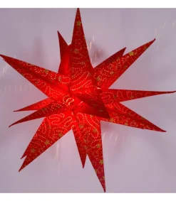 Riffelmacher et Weinberger Etoile Lumineuse Rouge En Papier 3D, A Suspendre, 45 Cm Best