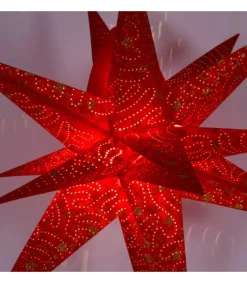 Riffelmacher et Weinberger Etoile Lumineuse Rouge En Papier 3D, A Suspendre, 45 Cm Best
