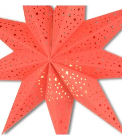 Riffelmacher et Weinberger Etoile Lumineuse Rouge En Papier A Suspendre, 45 Cm New