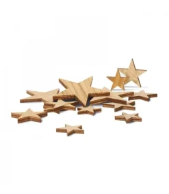 Waldfabrik, photophore en bois et étoile sapin de Noël Etoiles Décoratives En Bois Pour Table De Noël Best