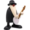 Köhler, Père Noël en bois Figurine Musicien Jazz, Guitariste Avec Guitare Blanche Outlet