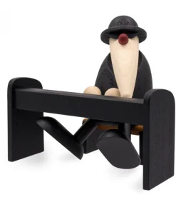 Köhler, Père Noël en bois Figurine Musicien Jazz, Pianiste Avec Lunettes Noires Discount