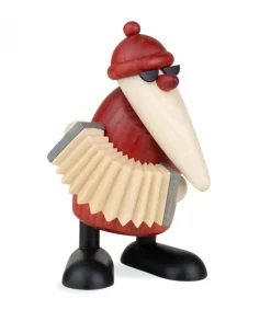 Köhler, Père Noël en bois Figurine Père Noël Accordeoniste New