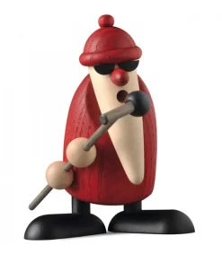 Köhler, Père Noël en bois Figurine Père Noël Chanteur Et Micro Clearance