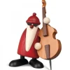 Köhler, Père Noël en bois Figurine Père Noël Contrebassiste Sale