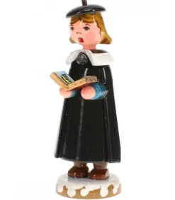 Hubrig, figurines pour enfant Fillette Chanteuse Avec Livre De Chorale De Noël - Village De Noël Miniature Sale