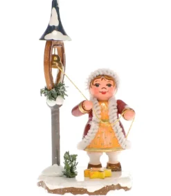 Hubrig, figurines pour enfant Fillette Et La Clochette De Noël - Village De Noël Miniature Best