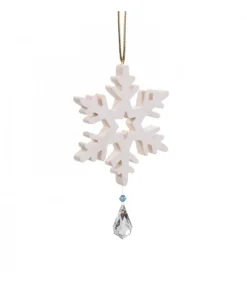 Waldfabrik, photophore en bois et étoile sapin de Noël Flocon De Neige A Suspendre Avec Cristal Swarovski N° 2 Clearance