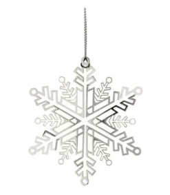 Pluto Produkter, déco de Noël Scandinave Flocon De Neige Design En Metal Couleur Argent A Accrocher Discount