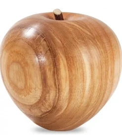 Waldfabrik, photophore en bois et étoile sapin de Noël Fruit En Bois, Grande Pomme, 9 Cm