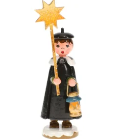 Hubrig, figurines pour enfant Garcon Chanteur Avec Etoile - Village De Noël Miniature Discount