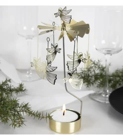 Pluto Produkter, déco de Noël Scandinave Grand Carrousel De Noël Anges Dores Volants, 28 Cm New