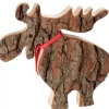 Waldfabrik, photophore en bois et étoile sapin de Noël Grand Elan En Bois Avec Noeud Rouge 18 Cm Online