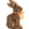 Waldfabrik, photophore en bois et étoile sapin de Noël Grand Lapin En Bois Assis, 15 Cm New