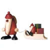 Köhler, Père Noël en bois Grand Père Noël Et Cadeaux Sur Luge, 19 Cm