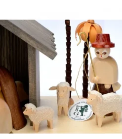 Richard Glasser, Pyramides de Noël allemandes Grande Crèche De Noël En Bois Avec Personnages Best
