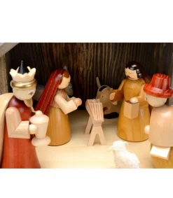 Richard Glasser, Pyramides de Noël allemandes Grande Crèche De Noël En Bois Avec Personnages Best