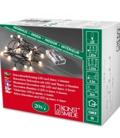 Konstsmide, guirlandes lumineuses de Noël Guirlande Led A Pile ,20 Diodes Rondes Best