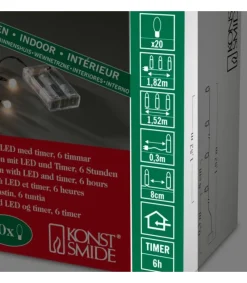 Konstsmide, guirlandes lumineuses de Noël Guirlande Led A Pile ,20 Diodes Rondes Best