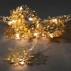 Konstsmide, guirlandes lumineuses de Noël Guirlande Lumineuse Décorative A Led, Flocons De Neige Metalliques Dores Discount