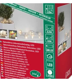 Konstsmide, guirlandes lumineuses de Noël Guirlande Lumineuse Décorative A Led, Flocons De Neige Metalliques Dores Discount