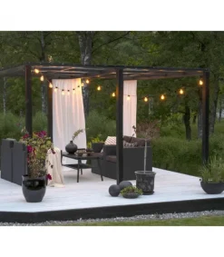 Konstsmide, guirlandes lumineuses de Noël Guirlande Lumineuse De Terrasse 10 M Extensible, 10 Ampoules Ambrees Hot