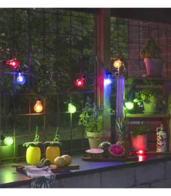 Konstsmide, guirlandes lumineuses de Noël Guirlande Lumineuse De Terrasse 10 M Extensible, 10 Ampoules Multicolores Discount