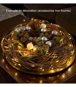 Konstsmide, guirlandes lumineuses de Noël Guirlande Lumineuse Led Effet Gouttes, 50 Diodes Ambrees, Fil Noir Best