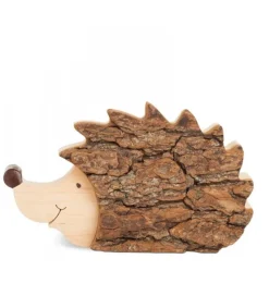 Waldfabrik, photophore en bois et étoile sapin de Noël Herisson En Bois, 14 Cm Discount